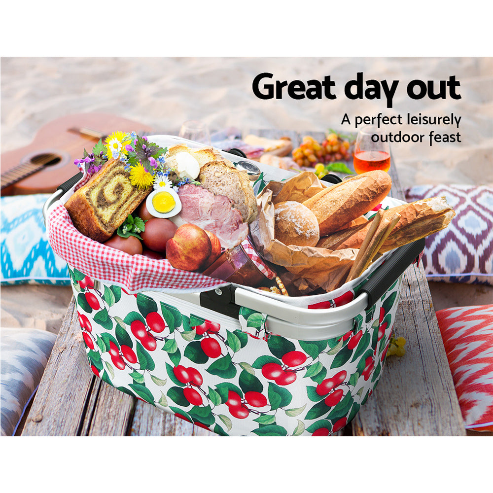 Alfresco Picnic Basket – Your Perfect Companion for Outdoor Adventures - White Cherries
