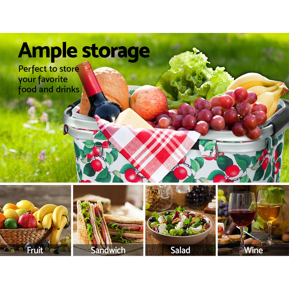 Alfresco Picnic Basket – Your Perfect Companion for Outdoor Adventures - White Cherries
