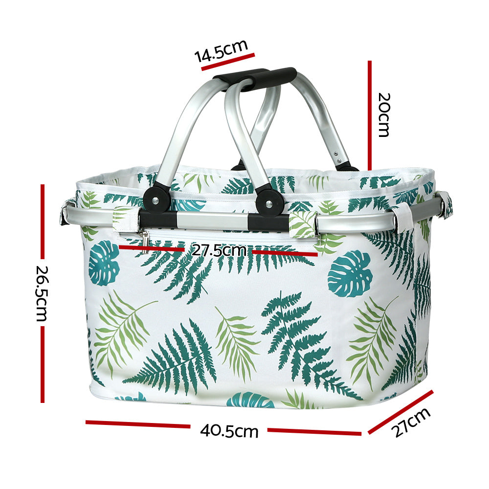 Alfresco Picnic Basket – Your Perfect Companion for Outdoor Adventures - Tropical Leaves