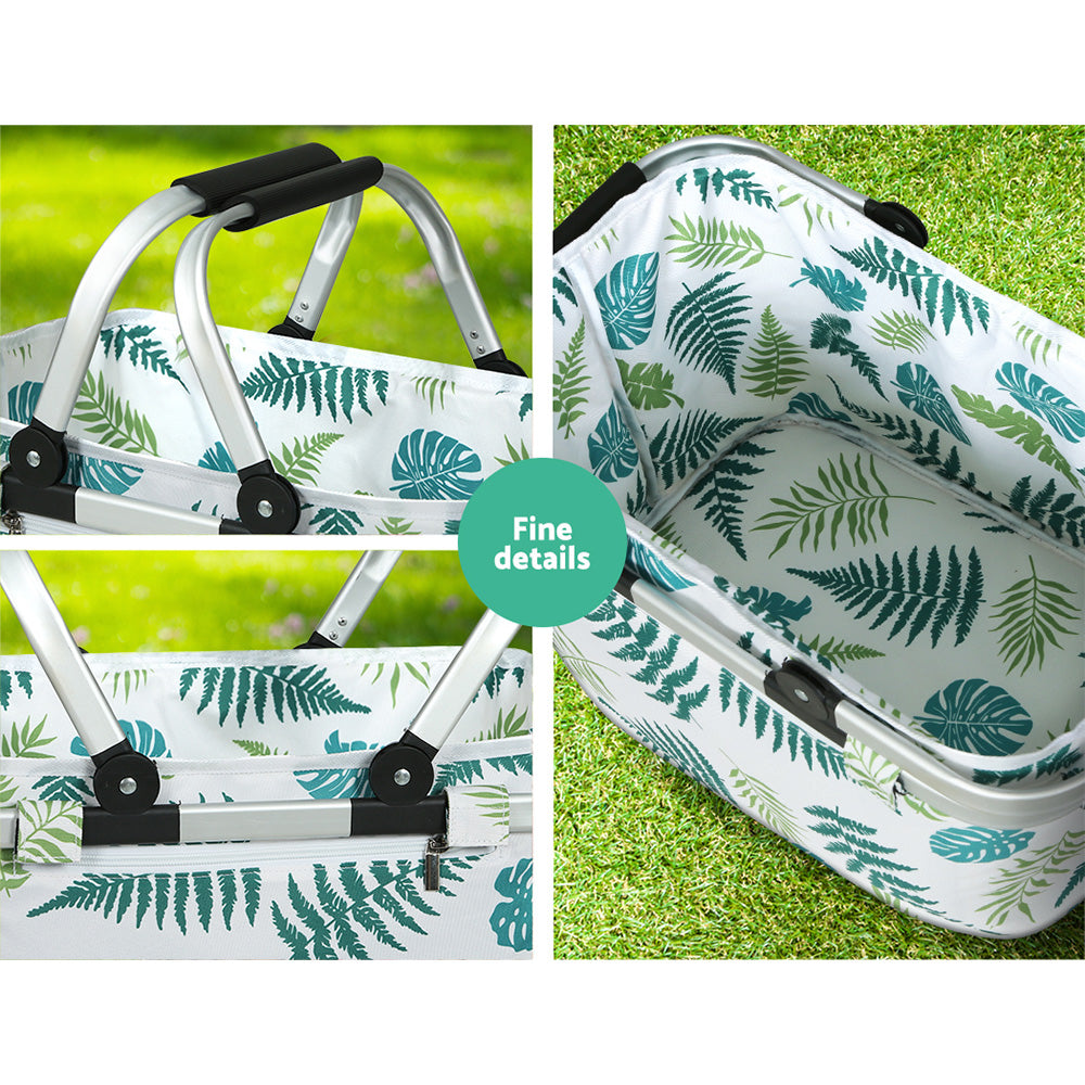Alfresco Picnic Basket – Your Perfect Companion for Outdoor Adventures - Tropical Leaves
