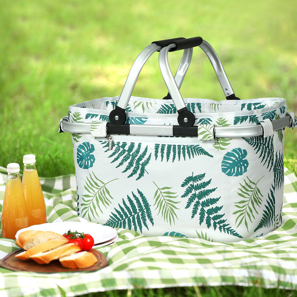 Alfresco Picnic Basket – Your Perfect Companion for Outdoor Adventures - Tropical Leaves