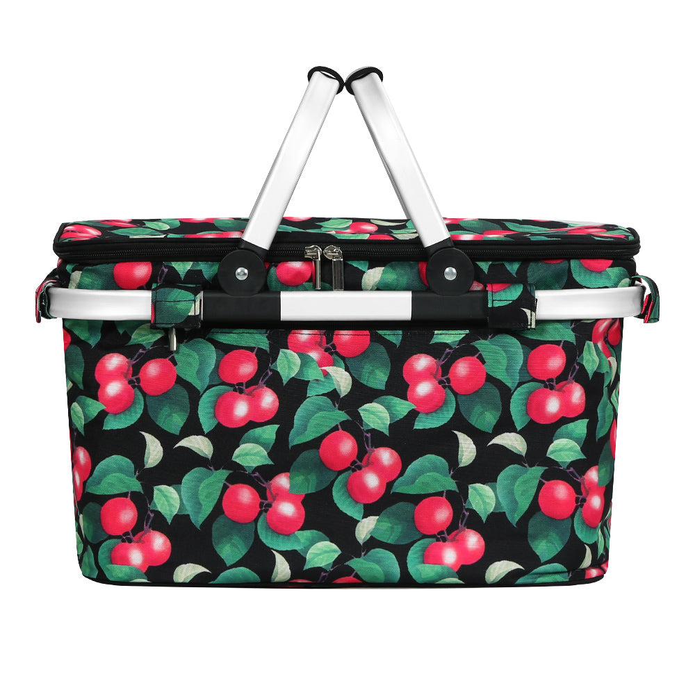 Alfresco Insulated Picnic Basket – Perfect for Outdoor Adventures - Cherries