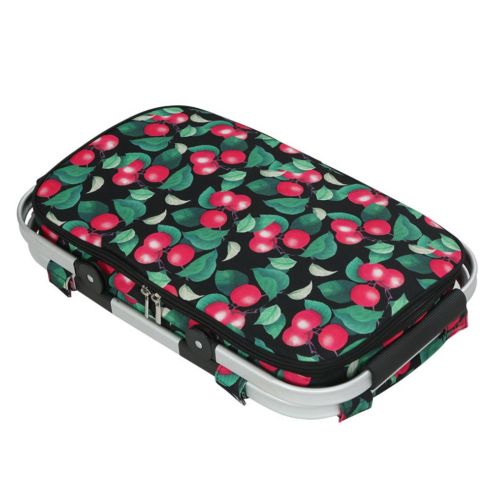 Alfresco Insulated Picnic Basket – Perfect for Outdoor Adventures - Cherries