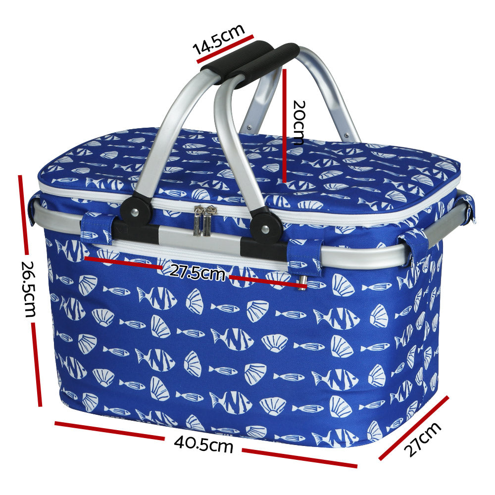 Alfresco Insulated Picnic Basket – Perfect for Outdoor Adventures - Blue Sea Life