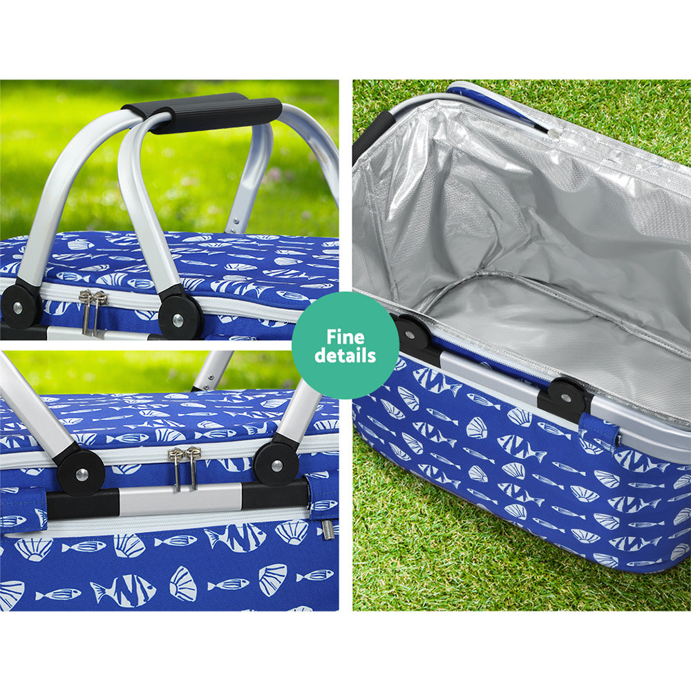 Alfresco Insulated Picnic Basket – Perfect for Outdoor Adventures - Blue Sea Life