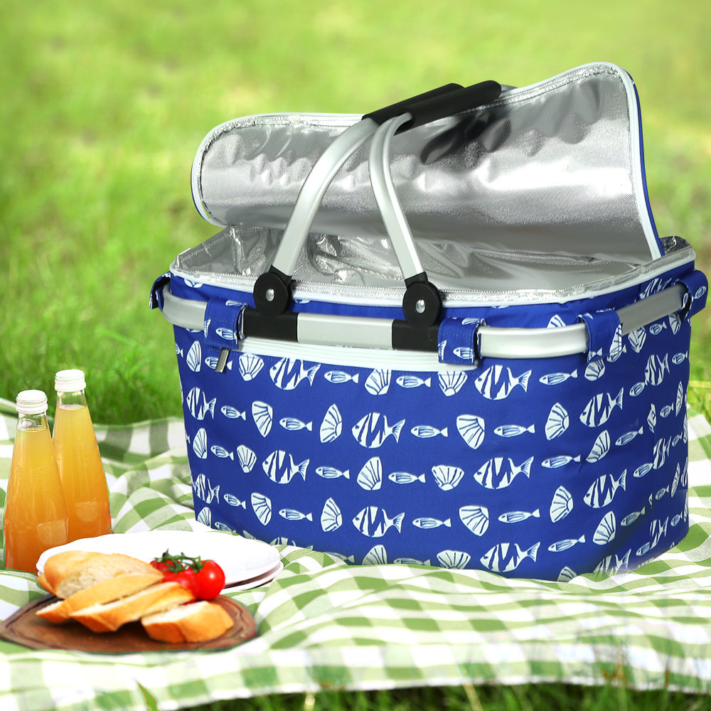 Alfresco Insulated Picnic Basket – Perfect for Outdoor Adventures - Blue Sea Life